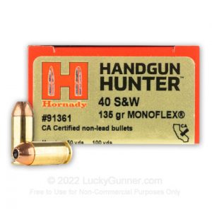 40 S&W - 135 Grain MonoFlex - Hornady Handgun Hunter - 170 Rounds