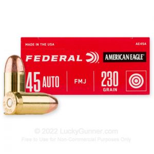 Buy 45 ACP - 230 Grain FMJ - Federal American Eagle - 160 Rounds