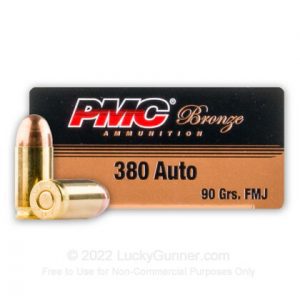 380 Auto - 90 Grain FMJ - PMC - 150 Rounds